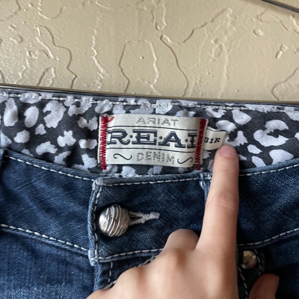 Ariat REAL Denim Whipstitch Riding Bootcut Jeans 31R - Picture 8 of 12